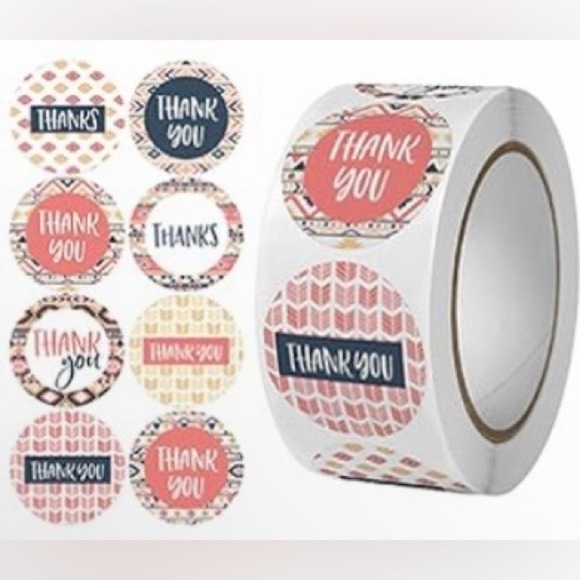Thank You Stickers Roll 500 COUNT ROLL - RANDOM ROLL - Picture 6 of 11